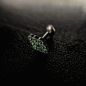 Labret couleur verte idéal oreille V1 1.2x8MM